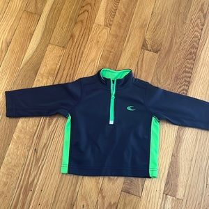Navy and green half zip sweatshirt EUC